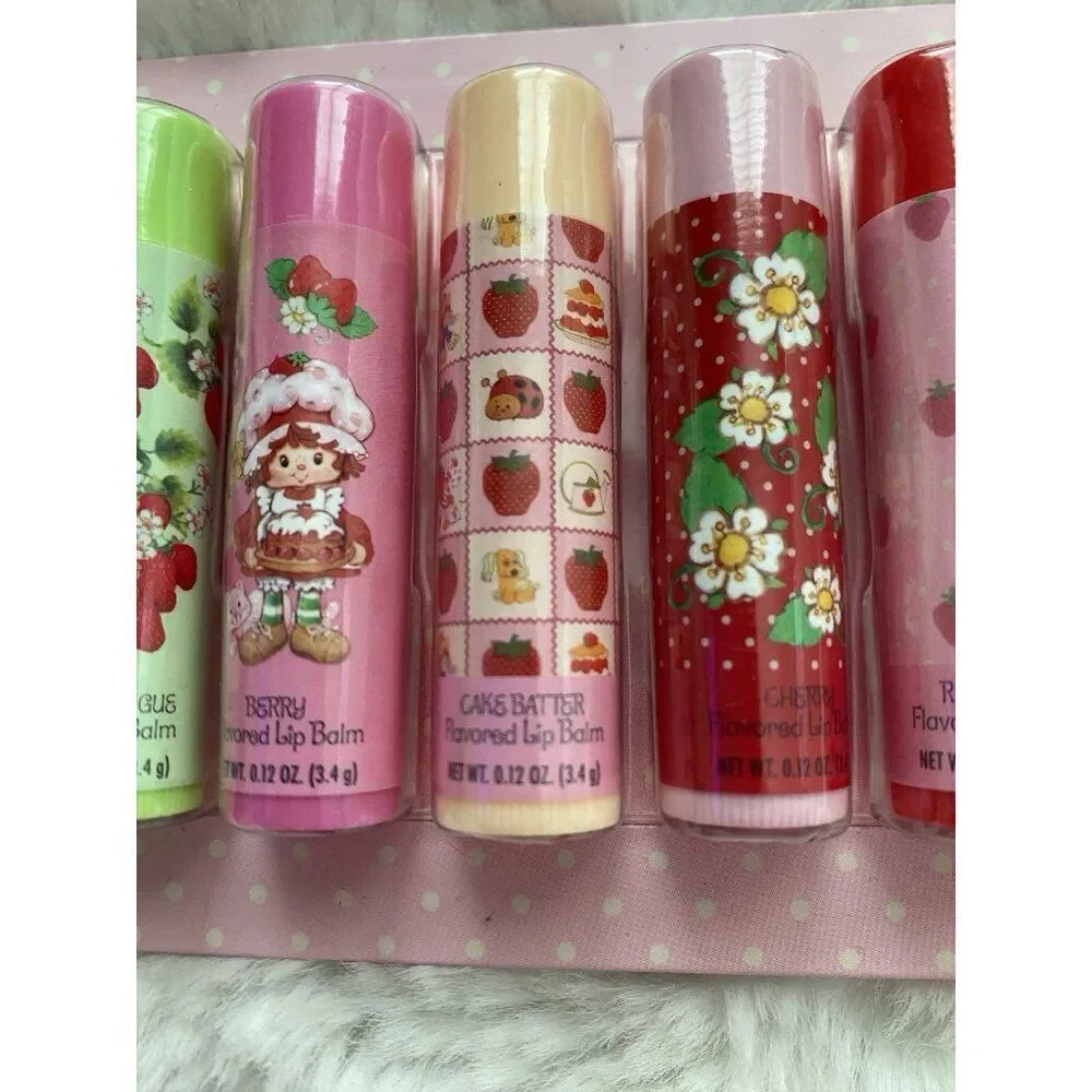 8 Pack Strawberry Shortcake Flavored Lip‎ Balms Lemon Meringue Cake Batter NEW